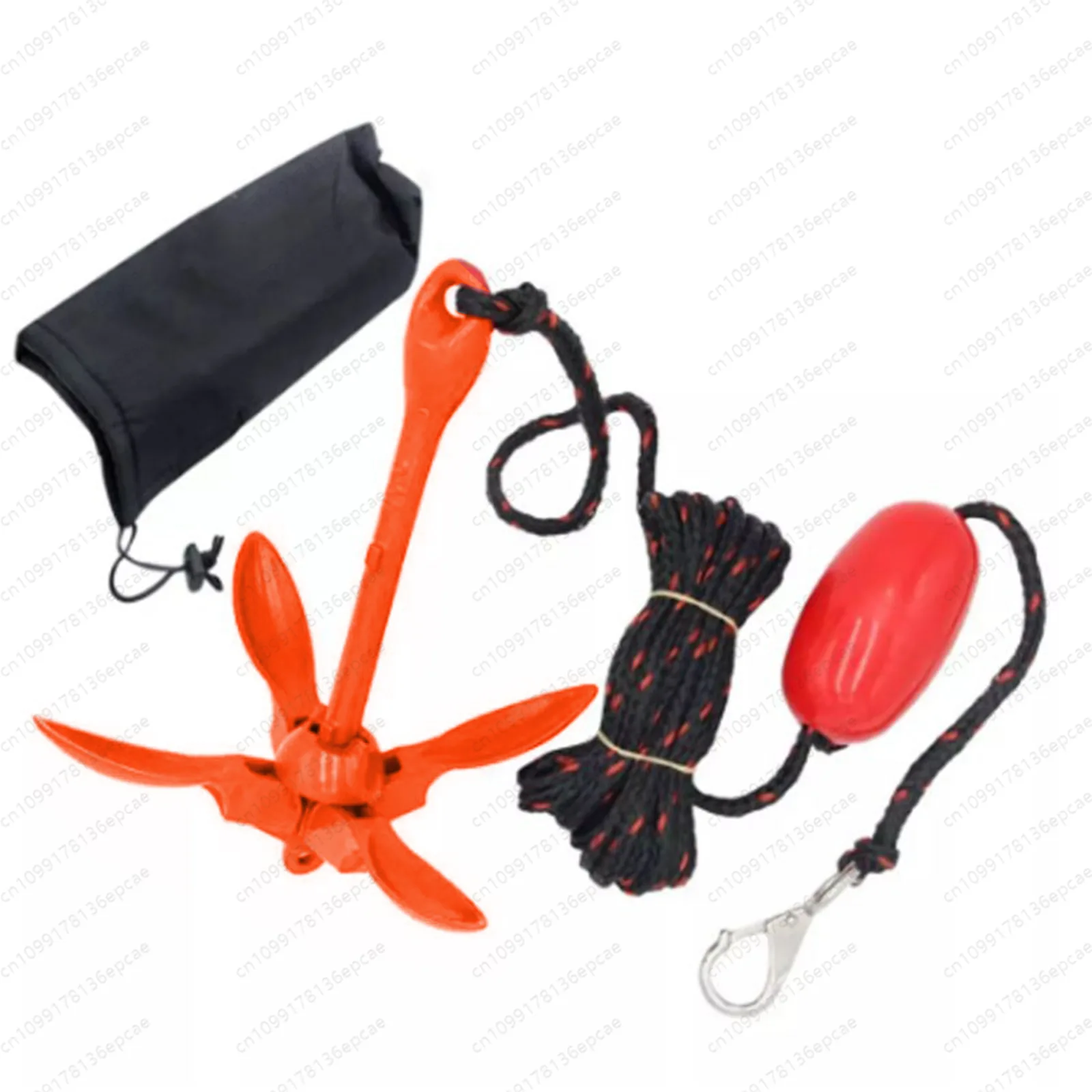 Folding ANchor Orange Plastic AncHor Spray Carbon Steel Folding AnchOr Lianhua AnchoR Yacht Marine Hardware Accessories