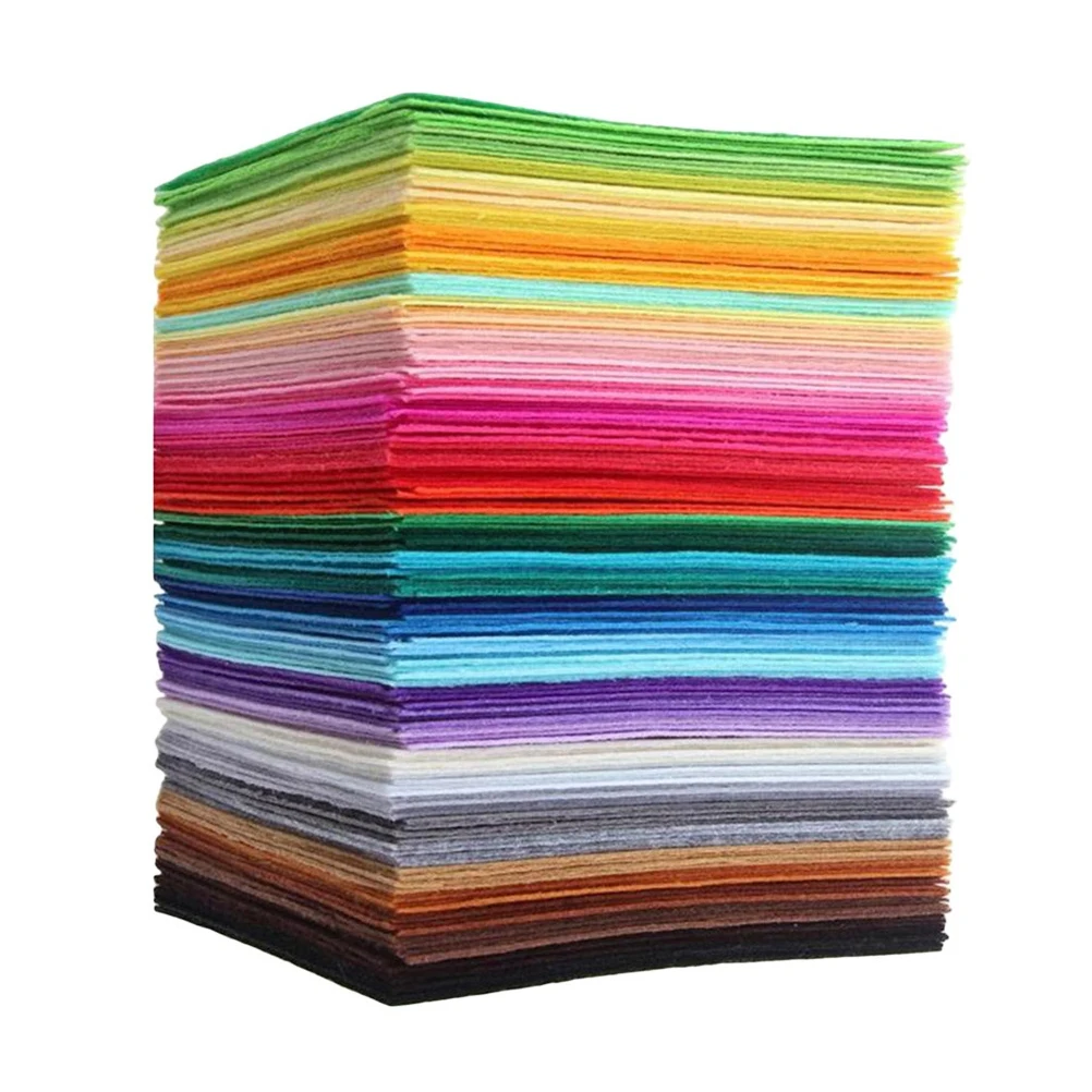 

40pcs Multicolour Nonwoven Sheets 15X15Cm Craft Art Material Kids Diy Handmade Projects Reusable Durable