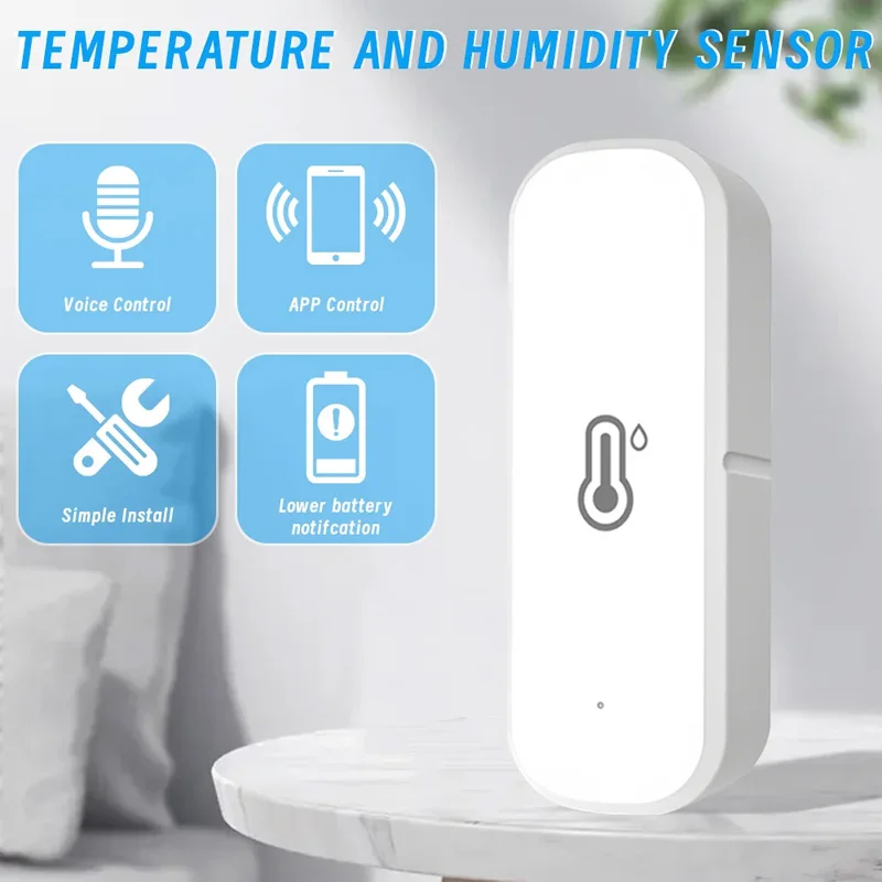 Tuya WiFi درجة الحرارة والرطوبة المنزل الذكي ميزان الحرارة الرطوبة APP إنذار عن بعد العمل مع Alexa Google Home