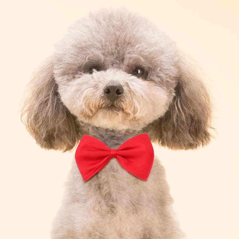 

10PCS Pet Bow Ties Dog Collar Neckties Multicolor Adjustable Durable Reusable Easy Wear Accessories Premium Material Dog Cat