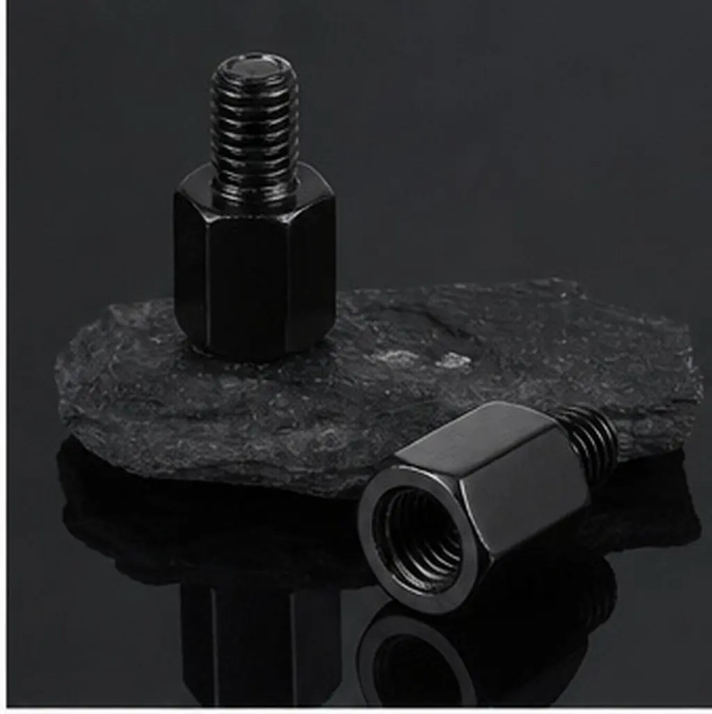 2Sets Heightening Screw Motorcycle Mirror Mount Adapter for Enhanced Visibility Safety Compatible with Reverse