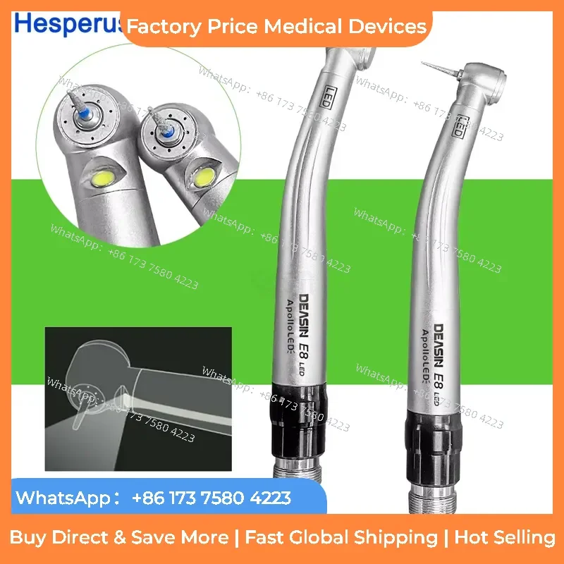 2026 New E8 Led Air Turbine High Speed Handpiece with Closed Rotor Cartridge 2 Holes/4 Holes fastshipping