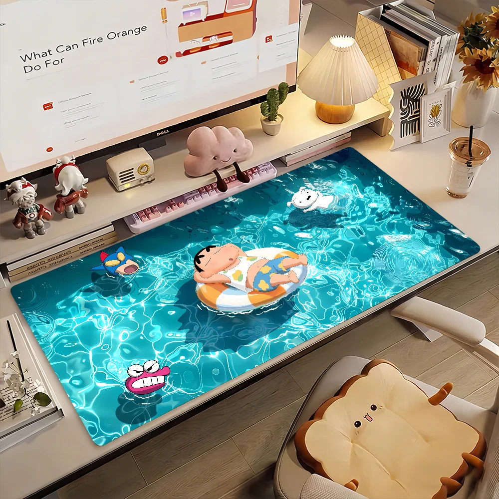Cra S-Shin chan-S Cute Mouse Pad Non-slip Rubber Gamer Balance Computer Mat Decoracion Deskmat Laptop Office Large