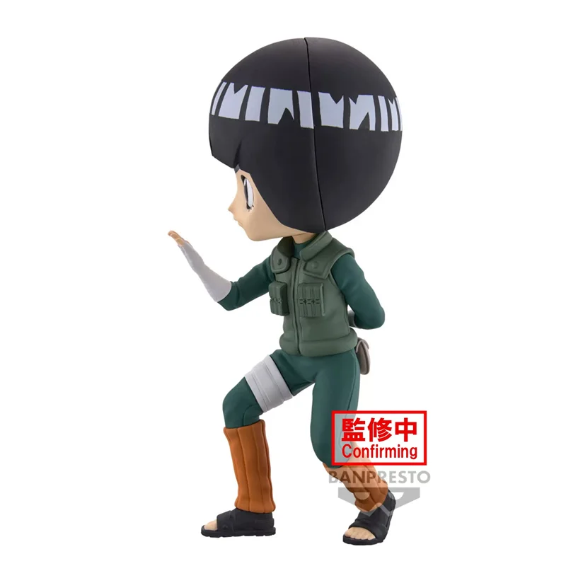 Bandai Banpresto NARUTO Shippūden Q Posket Rock Lee  Anime Figure Peripheral Ornaments Trendy Play Children's Gifts Model Doll