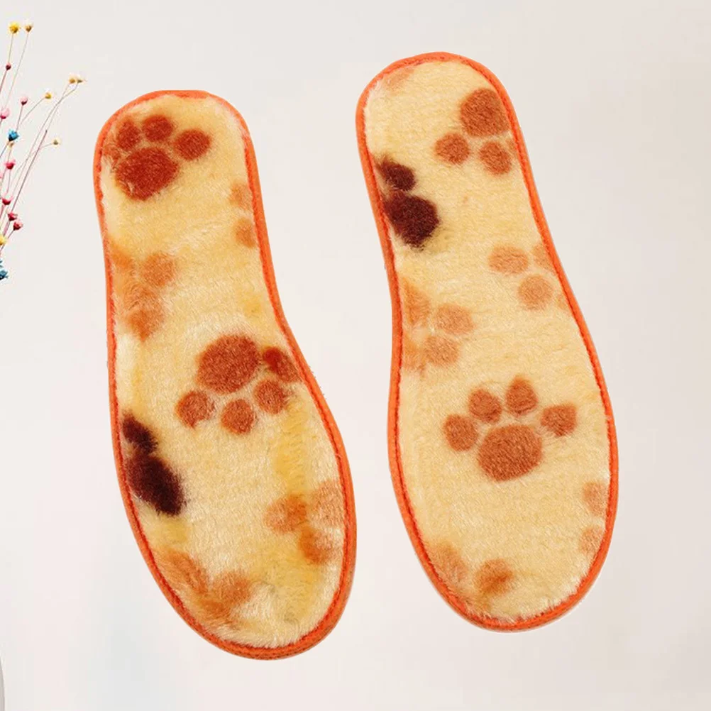 

5Pairs Kids Winter Insoles Wool Thick Warm Shoe Cushions Deodorant Foot Care Protector Pads for Child Boots Suitable 23-24 Size