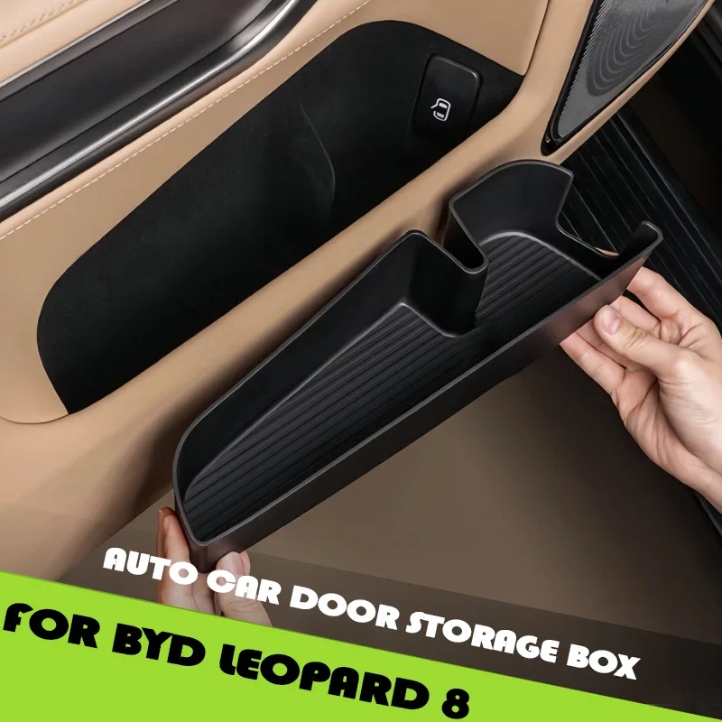 

Auto Car Door Storage Box Fit for BYD Leopard 8 Modified Auto TPE Door Slot Silicone Storage Pad Car Interior Upgrade Parts