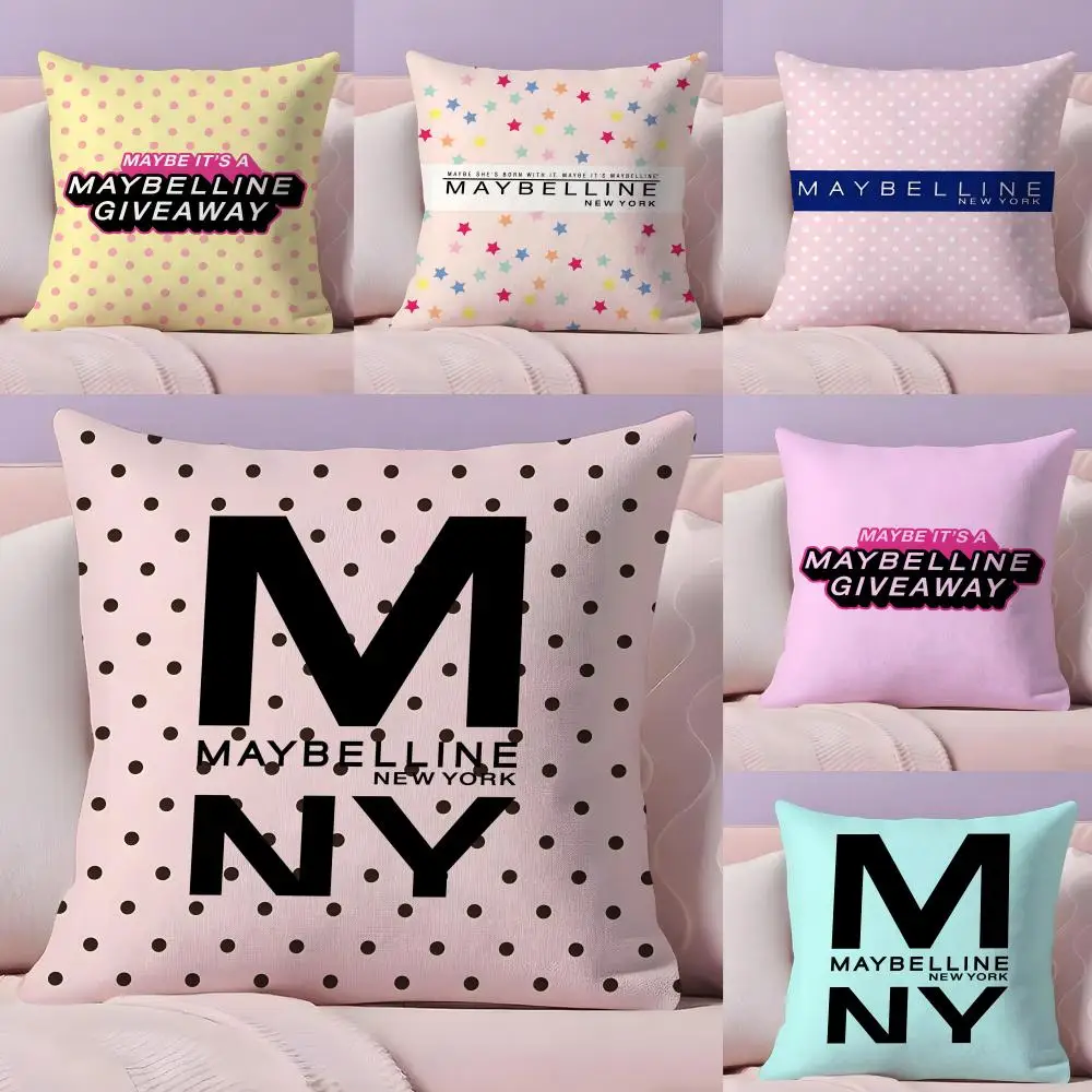 Funda de almohada de la marca M-maybelline, funda de almohada de tela de felpa, estampado suave de doble cara, cojín de alta calidad para el hogar y el sofá