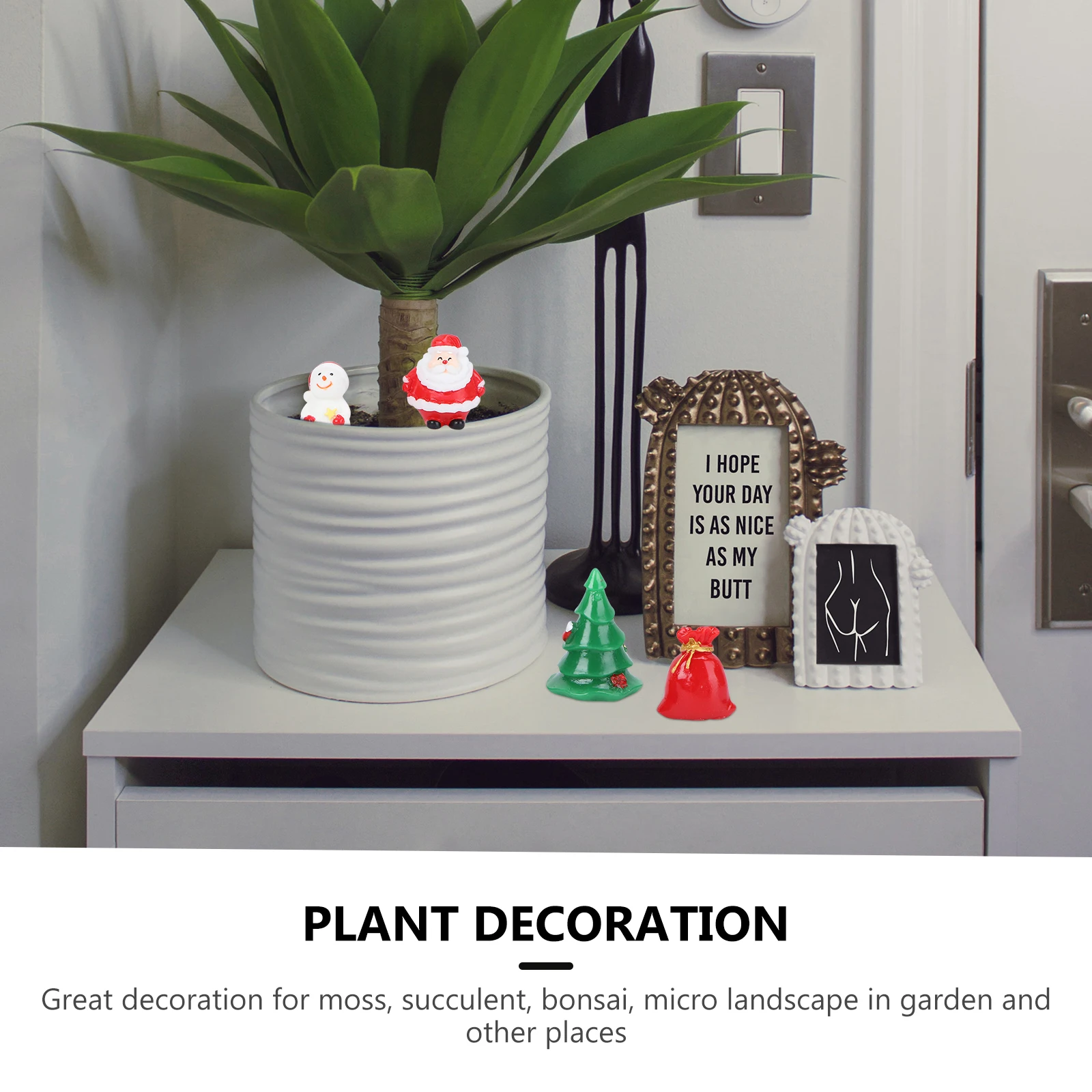 

23 Pcs Christmas Dinner Table Decor Resin Plant Ornament Miniature Landscape Accessory