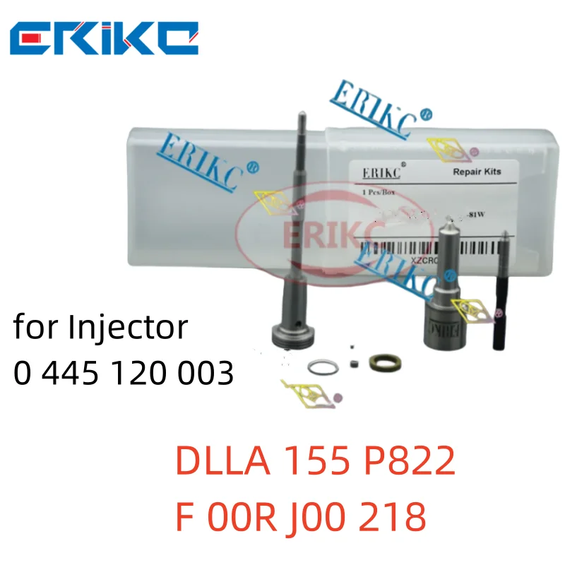 

DLLA155P822+F00RJ00218 Common Rail Injector Overhaul Kit Injector Nozzle 0433 171 562 Valve F00R J01 278 for 0445120003