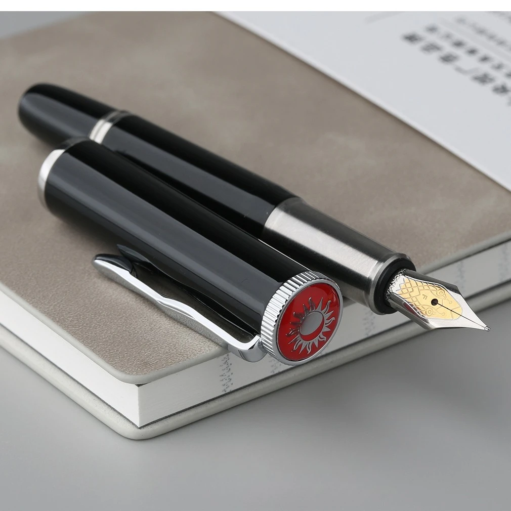 MAJOHN RS2 Mini Travel Pocket Fountain Pen Metal Body Fine EF Snake Nib Cartridge System Ink Pen for Business Writing Stationery