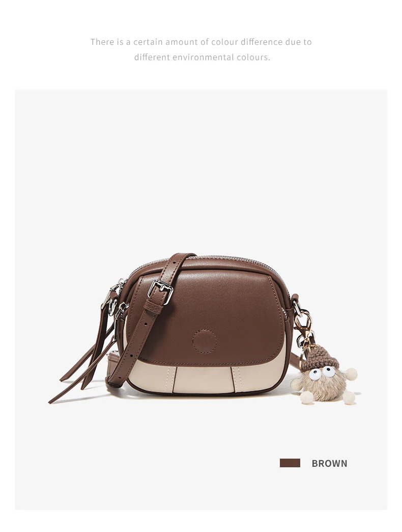 FOXER Damen Umhängetasche aus Spaltleder 2026 Neue Schultertasche Geldbörse Weibliche Mode Handytasche mit Zubehör – Detail 12