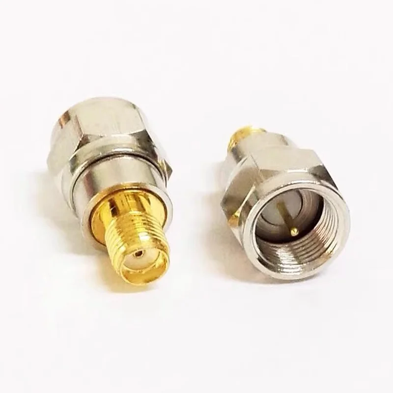 Conector coaxial rf adaptador coaxial tipo f fêmea jack para sma macho plug conector f reto para conector sma