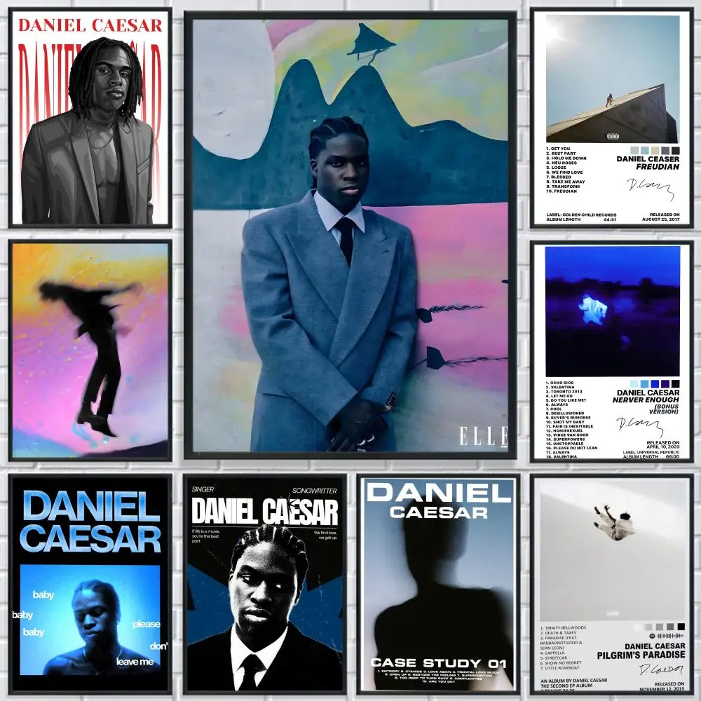 R&B Singer D-Daniel Caesar Poster HD Print Personalized Canvas Wall Mural Art Poster Photos for Living Room Home Decor Durable