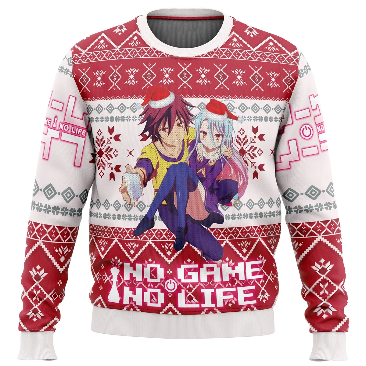 

2024-2025No Game No Life Alt Ugly Christmas Sweater Gift Santa Claus Pullover Men 3D Sweatshirt And Top Autumn And Winter Clothi