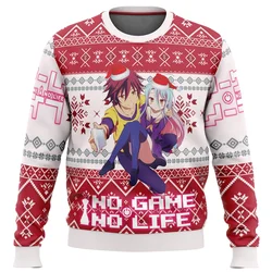 2024-2025No Game No Life Alt brutto maglione di Natale regalo Babbo Natale pullover uomo 3D felpa e top autunno e inverno vestiti