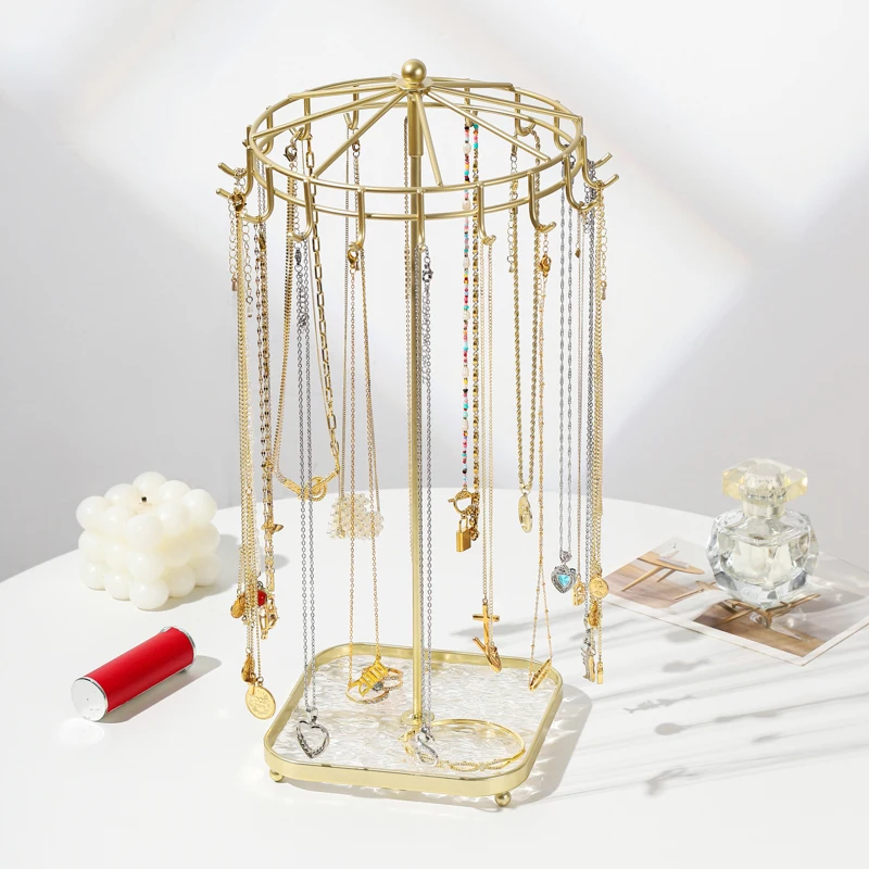 1PC fashionable desktop jewelry rack with extra three layers suitable for organizing and storing necklaces and earrings