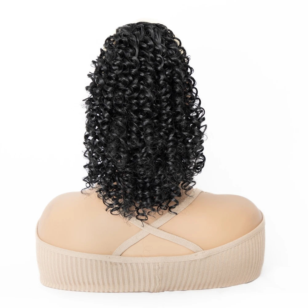 

Short Curly Synthetic Draw-string Ponytail Curly Synthetic Ponytail Hair Natural Color Synthetic Ponytail Heat Resistant Hair