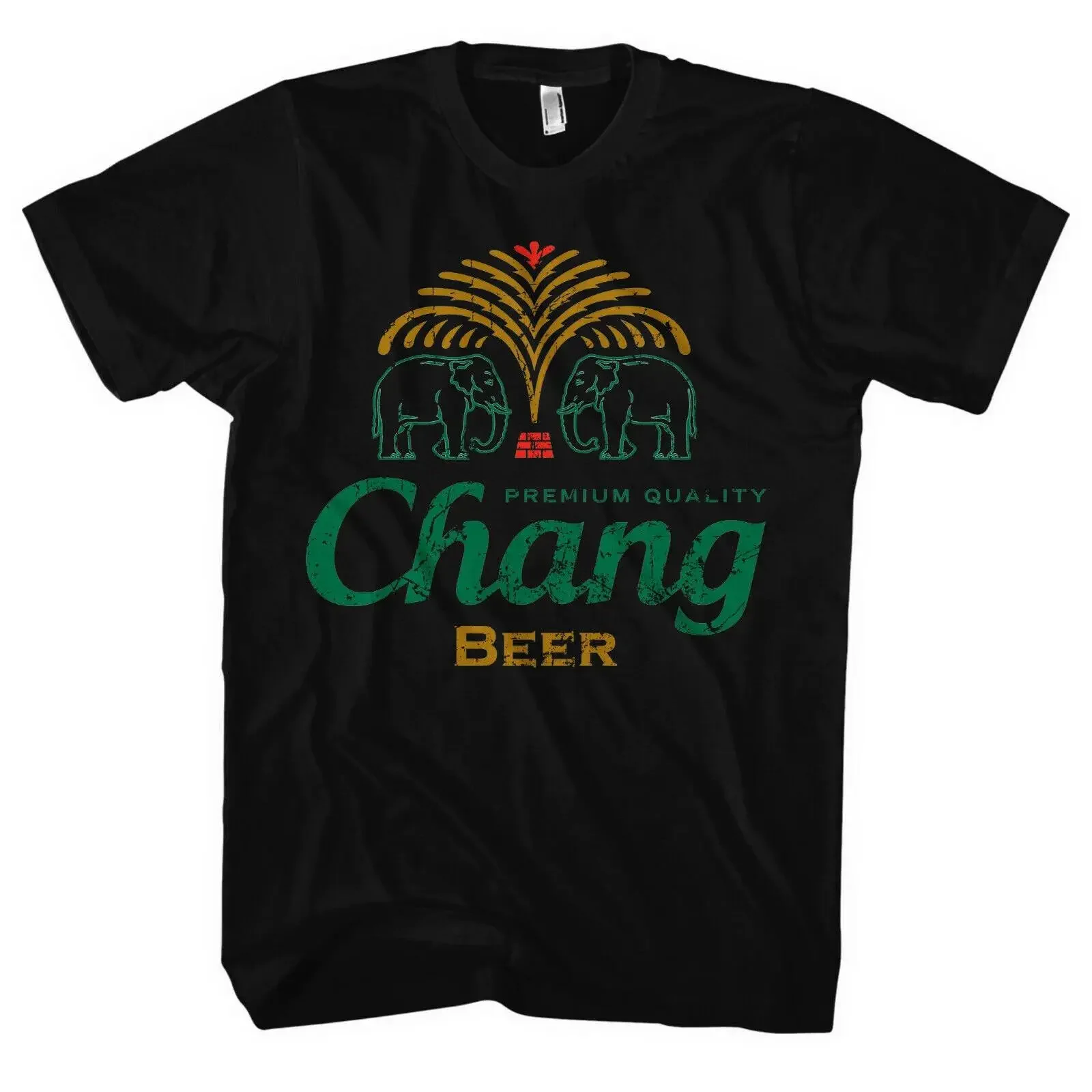 Chang Beer Männer Herren T-Shirt Hangover Thailand Bier Party Saufen Fun Vintage Washed Soft Atmungsaktiv Vielseitig Stilvoll