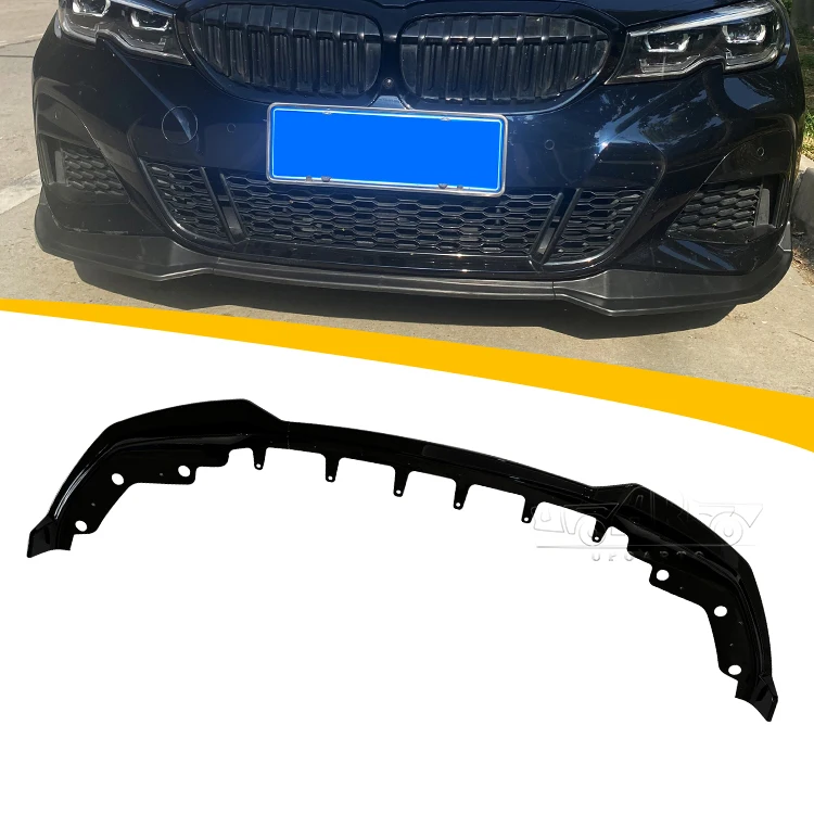 

Car Bumpers Body Parts ABS Plastic Carbon Fiber Look 3 Parts MP Style Front Lip Front Spoiler Splitter for 3 Series G20 2020