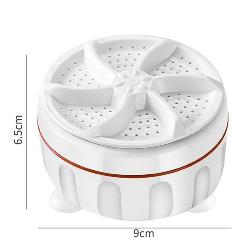 2PCS Mini Washing Machine USB Two-Way Rotating Turbine Portable Washing Machine for Sock Underwear for
