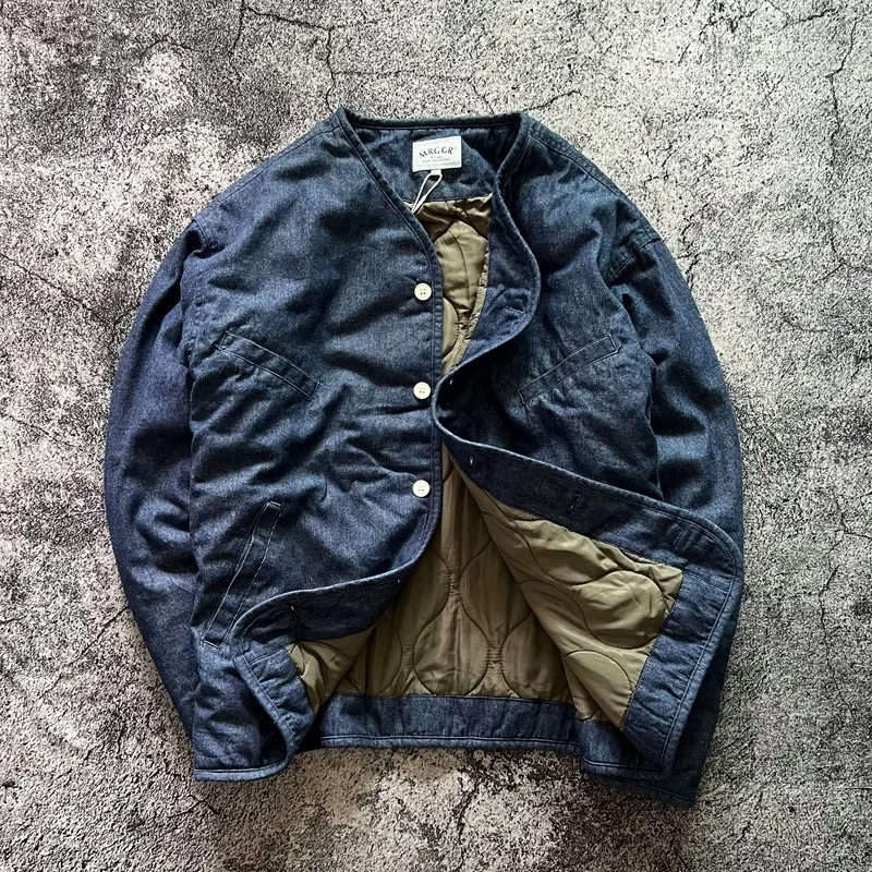 

Японский модный бренд, красивая мужская куртка в стиле ретро, осень-зима 2025 года, американская универсальная плюшевая утолщенная хлопковая куртка