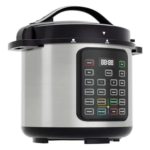 16-in-1 Electric Pressure Cooker 8 QT Stainless Steel Multi Cooker for Pressure Rice Steamer Yogurt Maker Slow Cook Black
