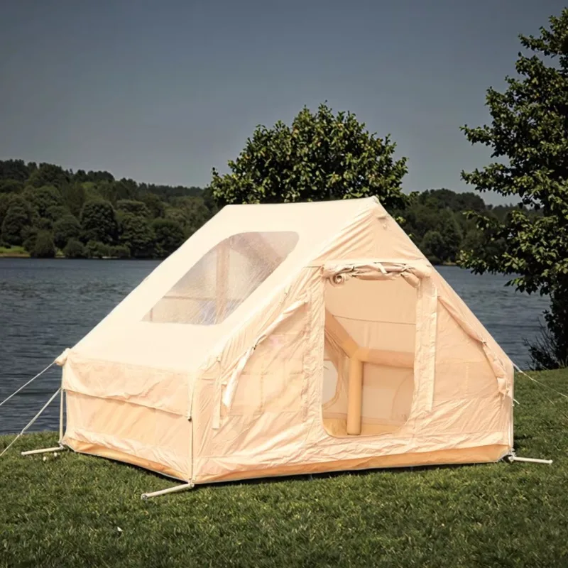 

Лидер продаж 2024, четырехсезонная двухслойная палатка для 2-3 человек, для одной спальни, уличная семейная палатка, водонепроницаемая Оксфордская воздушная хлопковая глэмпинг Inflata