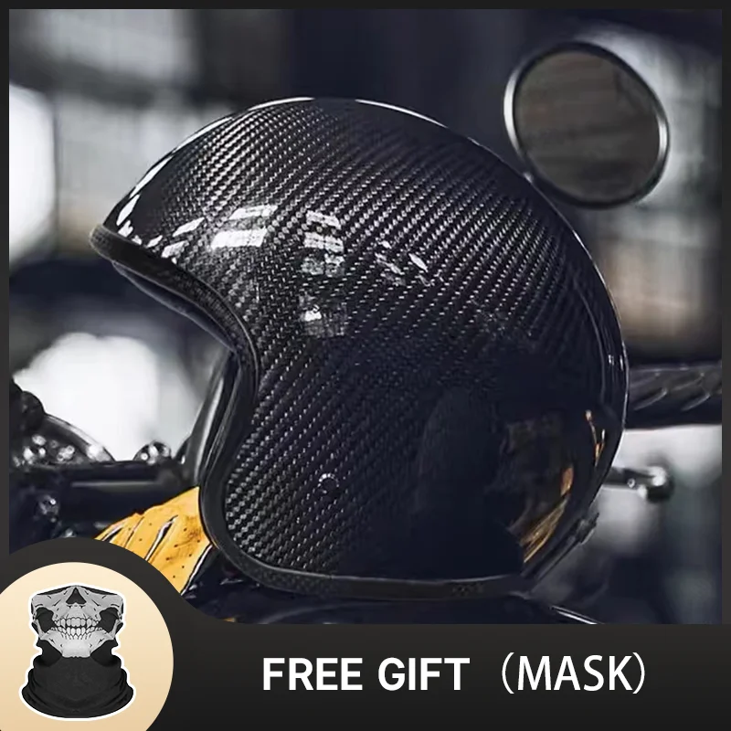 

New Arrival High Quality 3K Bright Black Carbon Fiber Pattern Cascos Para Motos Scooter Motorcycle Helmet DOT ECE Approved