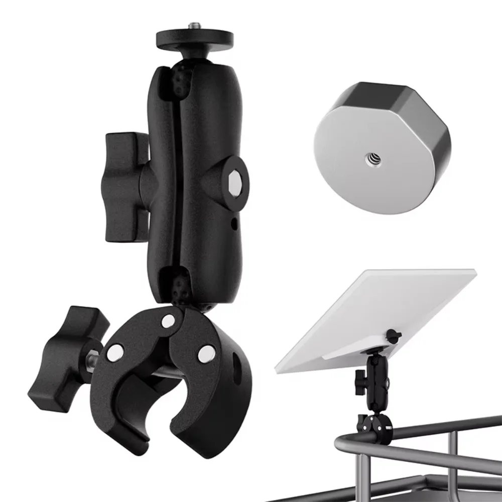 Aluminum Adjustable Clamp Mount Kit Pipe Adapter Compatible With Starlink Mini For RV Car Ladder Satellite Install Accessories