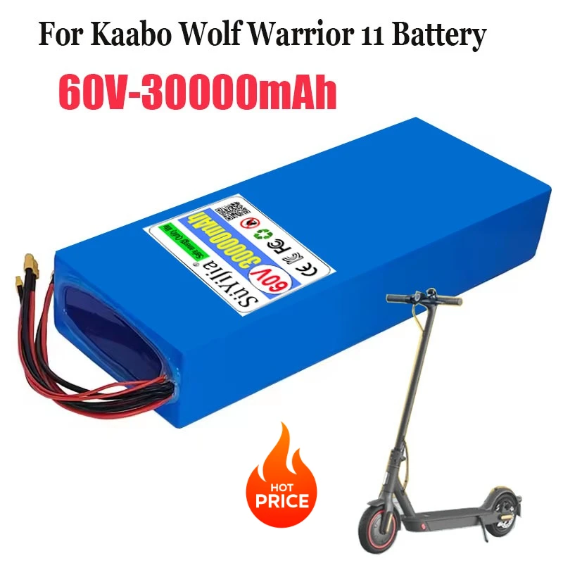 For 60V 30Ah Electric Scooter Battery Kaabo Wolf Warrior 11 18650 Lithium Battery Pack for Scooters Battery for Kaabo Electric