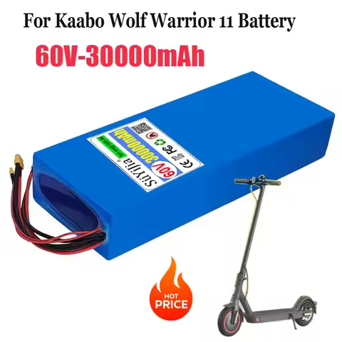 For 60V 30Ah Electric Scooter Battery Kaabo Wolf Warrior 11 18650 Lithium Battery Pack for Scooters Battery for Kaabo Electric