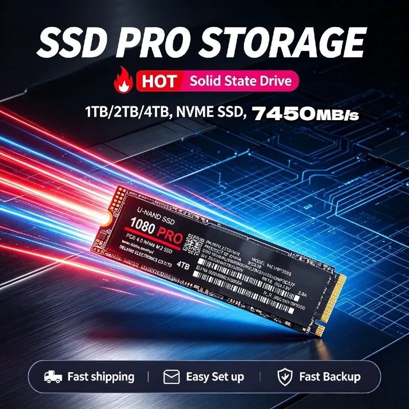 Original M.2 NGFF NVMe PCIe 4.0 SSD High Speed Gaming Drive Storage Upgrade for PS5 Laptop Desktop Student Pro Max Speed