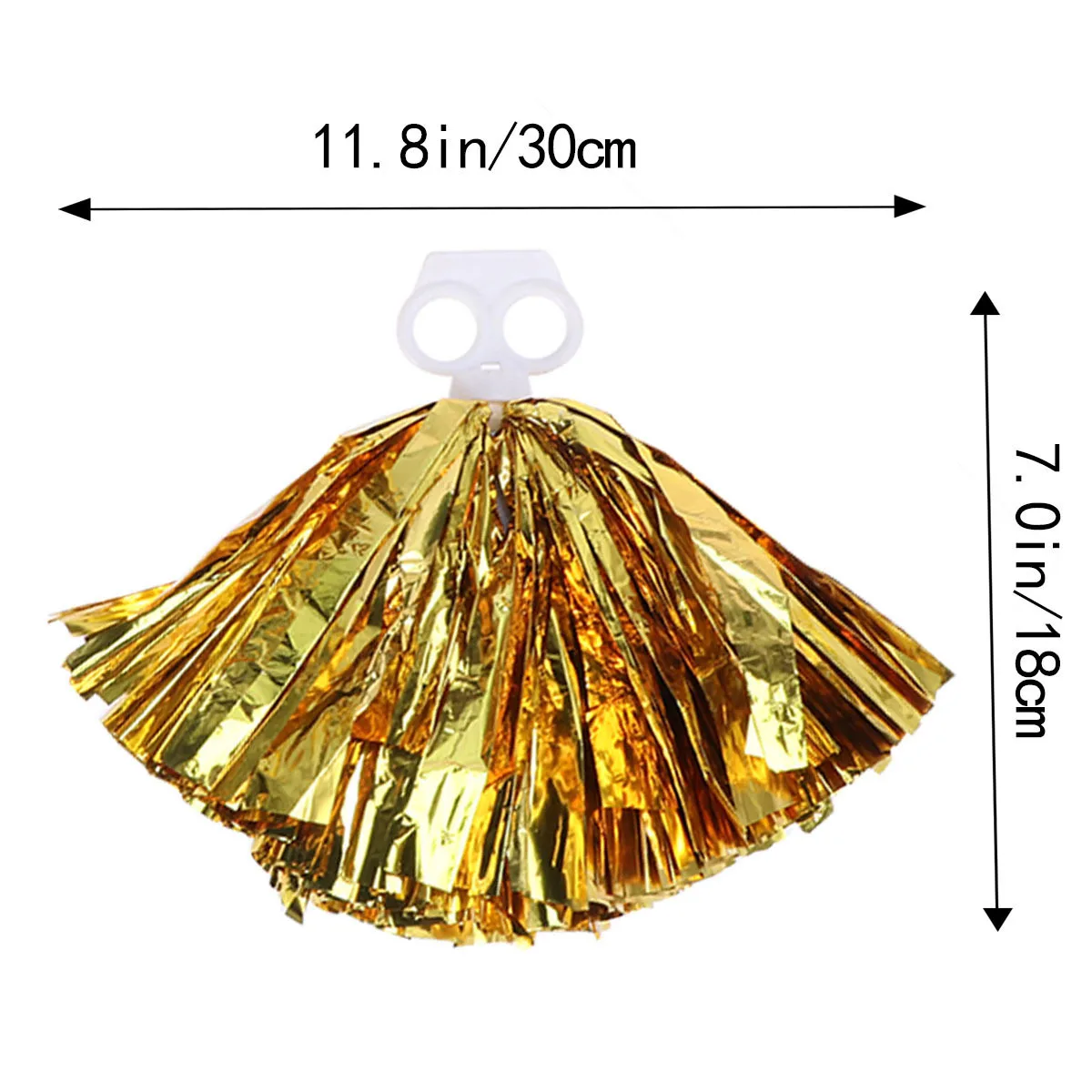 2 قطعة 30 سنتيمتر الذهب البلاستيك حلقة بوم بومس خفيفة الوزن دائم التشجيع عدة ل كلية المدرسة الثانوية يهتف بومس #2