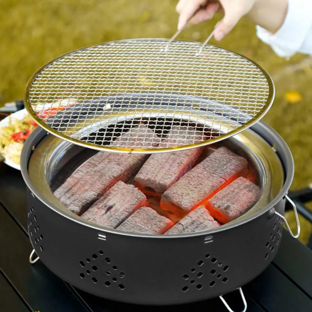 Stable Heating Area Grill Barbeque Grill Portable Stainless Steel Campfire Grills for Outdoor Bbq Camping Picnics Lightweight