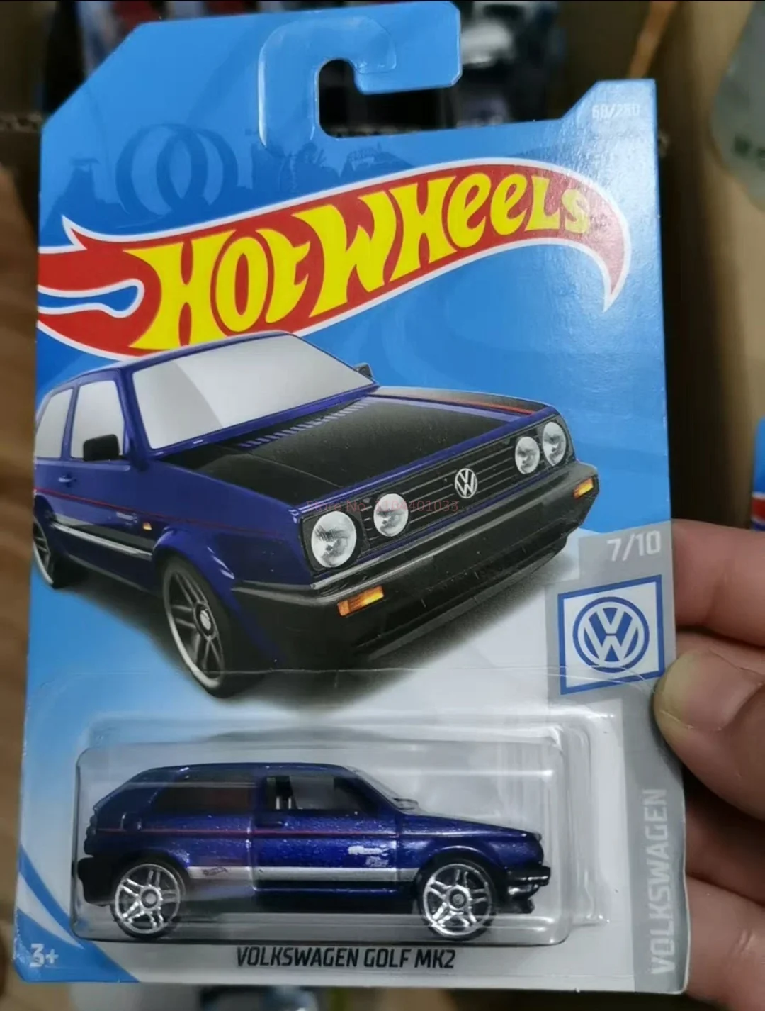 ของแท้รถฮอทวีลส์โฟล์คสวาเก้นกอล์ฟ Mk2 1/64 โลหะหล่อรุ่นของเล่นเด็กของขวัญวันเกิด