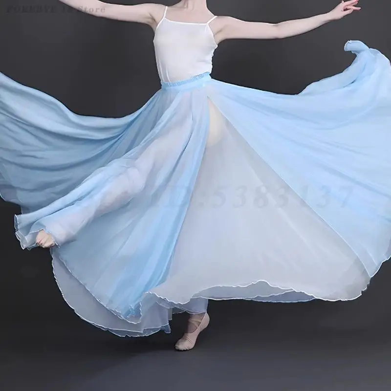 Gonna Lunga da Ballo per Donna, Nuova Gonna da Pratica per Danza Classica, Flamenco e Ballo Latino