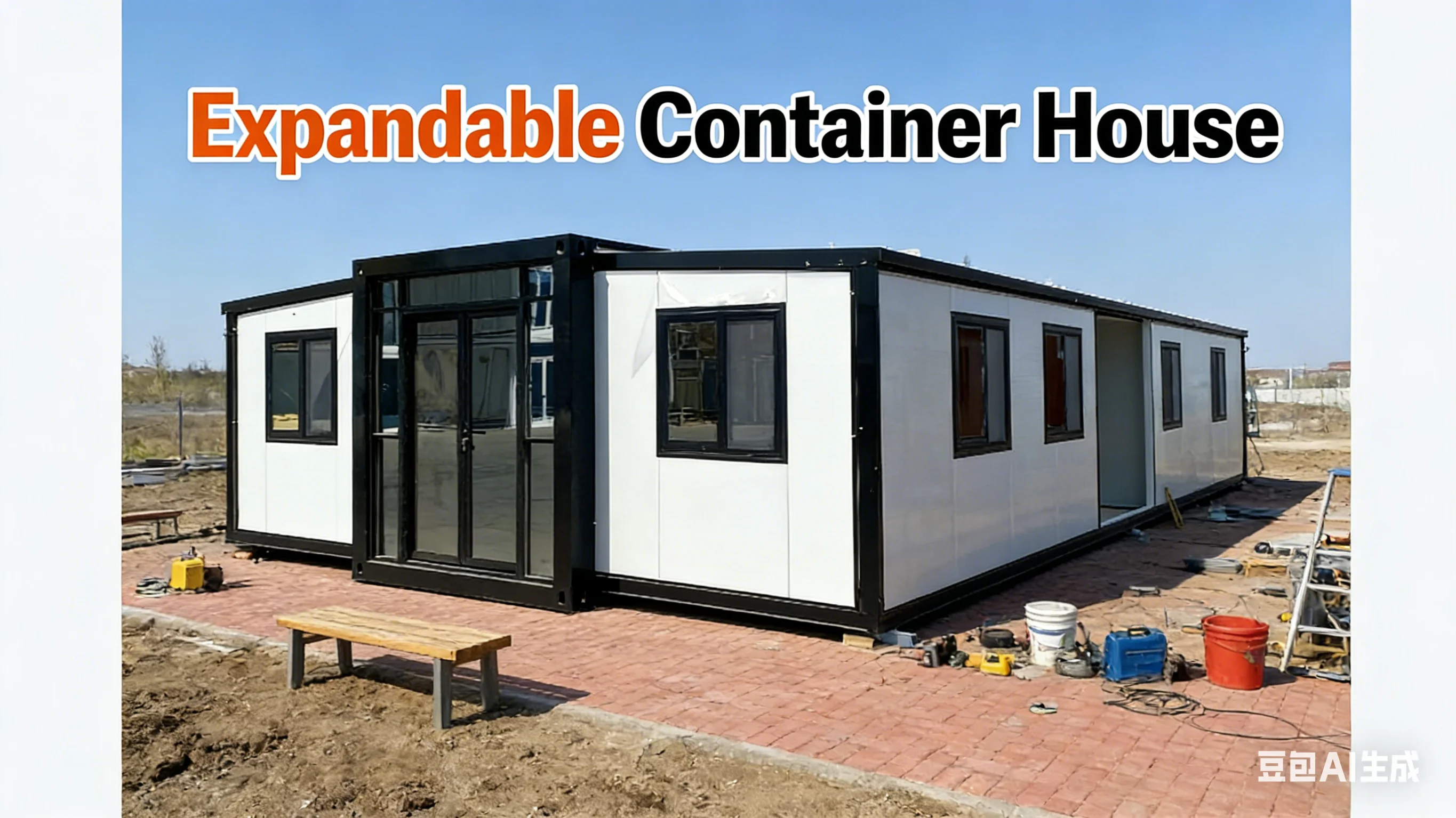 Sustainable Living House - Customized 3D Printed Foldable House Recycled