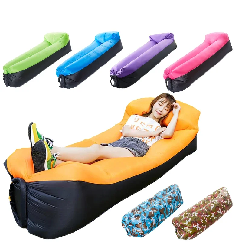 Camping Inflatable Sofa Lazy Bag | Ultralight Sleeping Bag & Air Bed | Inflatable Sofa Lounger - Trending 2020