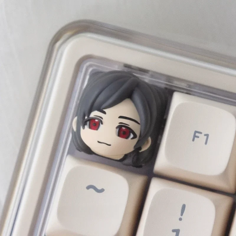 Final Fantasy VII Tifa Lockhart/Aerith Gainsborough เรซิ่น KeyCap Custom MX สวิทช์คีย์บอร์ดอุปกรณ์ต่อพ่วง Keycap ของขวัญ