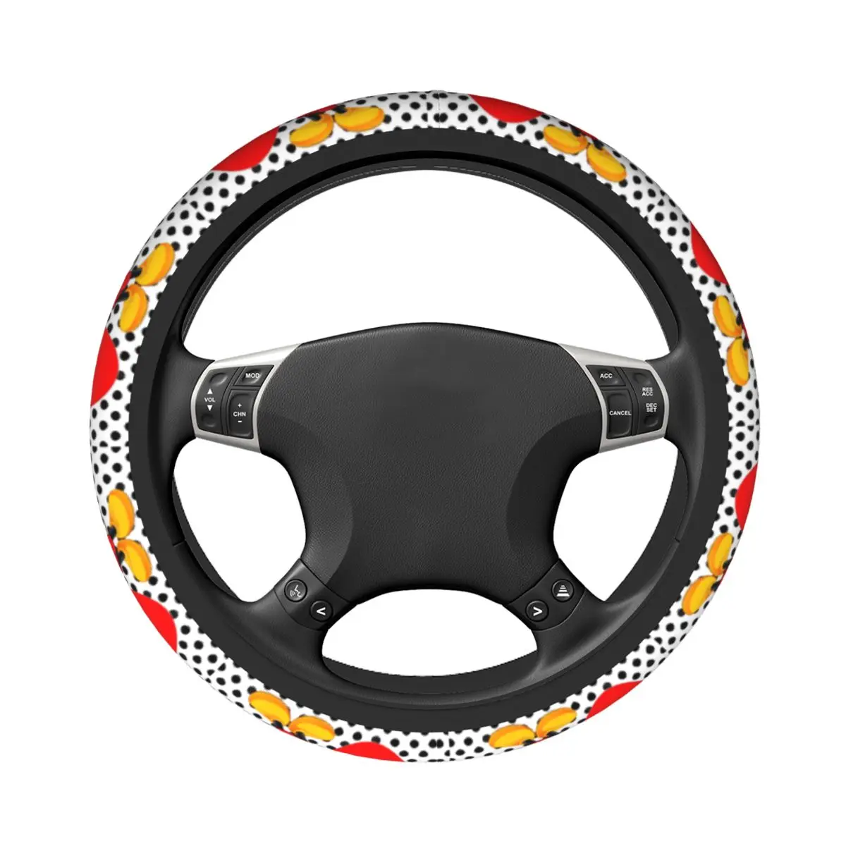 Disney Mickey Mouse Minnie Car Steering Wheel Cover 38cm Non-slip Elastische Car-styling Interior Accessories