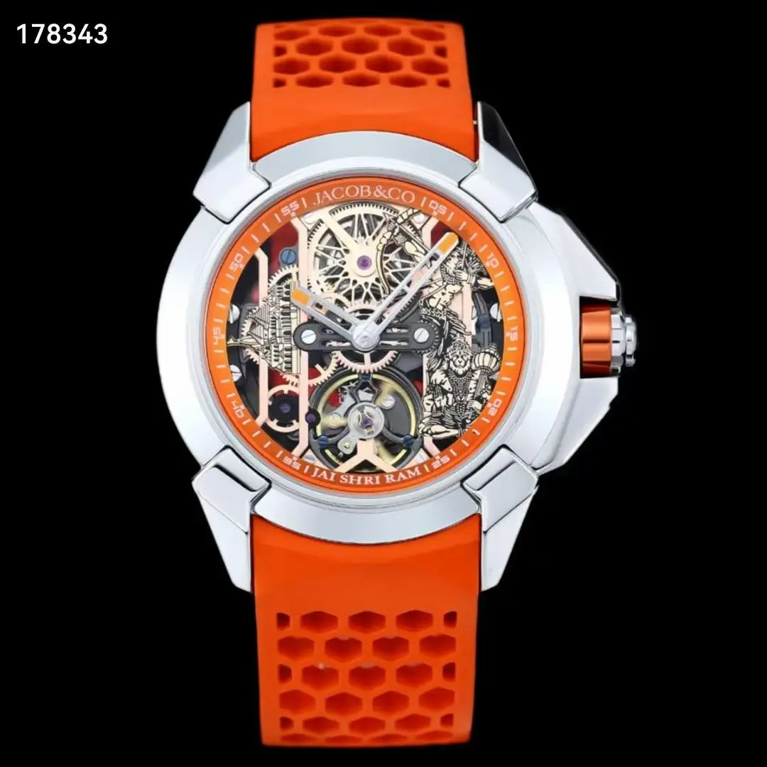 완전 자동 남성용 기계식 시계 44mm EPIcx 오픈워크 시계 남성용 시계 한정판 방수