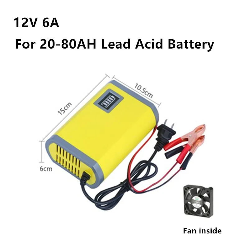 Heltec 12V 2A 6A 8A Lead Acid Sạc Full Tự Động AGM VRLA GEL Xe Máy Tự Động Sạc Có Màn Hình LCD màn Hình Hiển Thị AC 110V 220V