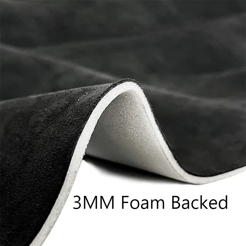 Car Roof Upholstery Fabric Suede Cloth Foam Back for Automotive Upholstery Interior Ceiling Trim Protect Broken Faded Fabrics
