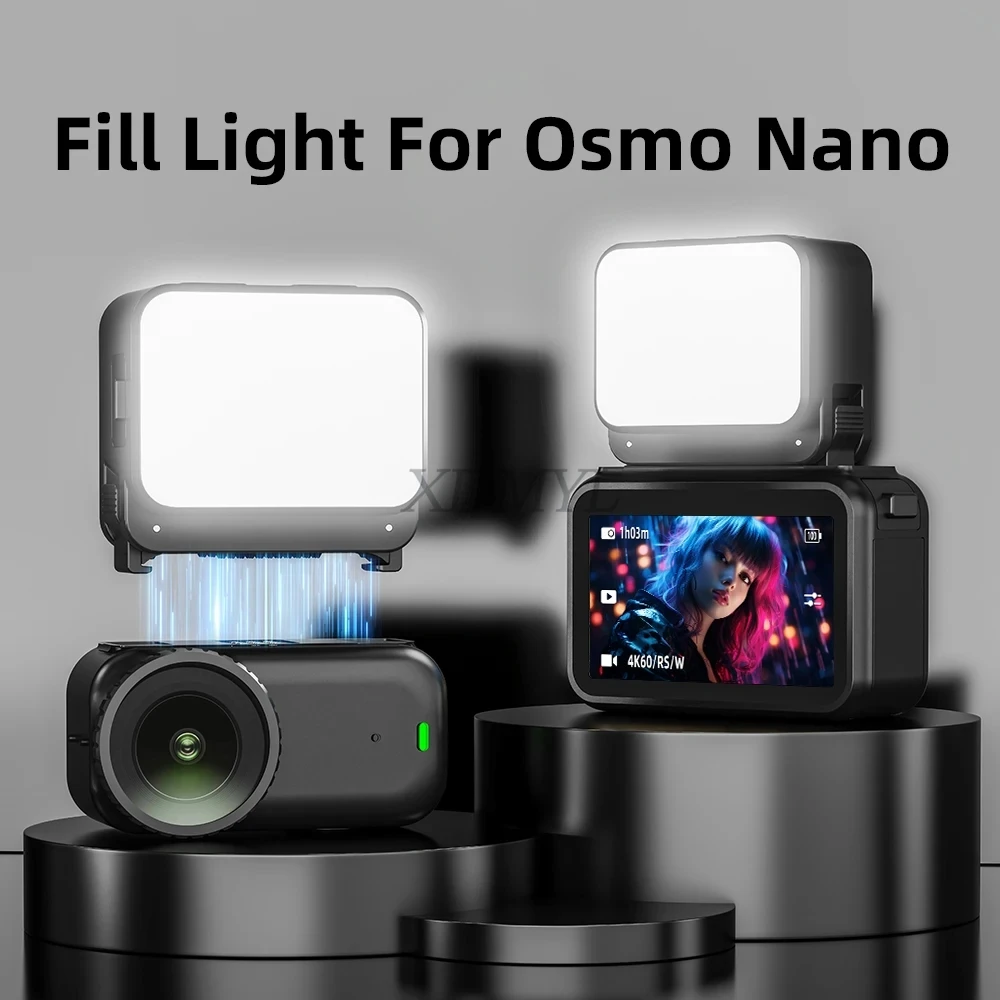 

Flymile Magnetic Mini Fill Light for DJI Osmo Nano Portable Waterproof Live Streamingmobile Beauty Photography Light Camera