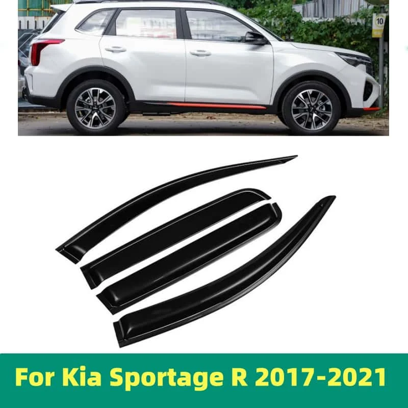 

For Kia Sportage 2017-2021 Car Door Window Visor Rain Sun Guard Deflector Trim Shade Awning Shelter Raincoat Cars Accessories