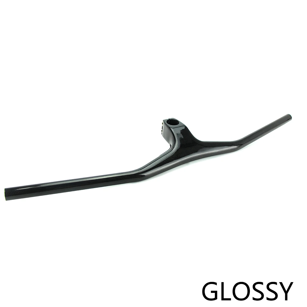 Integrated MTB Handlebar, Bicycle Riser, No Logo, 3K Black Paint, Carbon, One-Shaped, Match, High Quality,-17 ยฐ Degree, 70-110mm