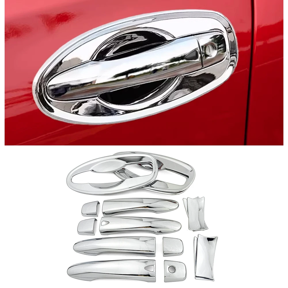 Chrome Exterior Door Handle Cover and Door Bowl Caps Trim For Nissan X-Trail T32 2014-2020 Rogue Anti Scratch Cap Decor Sticker