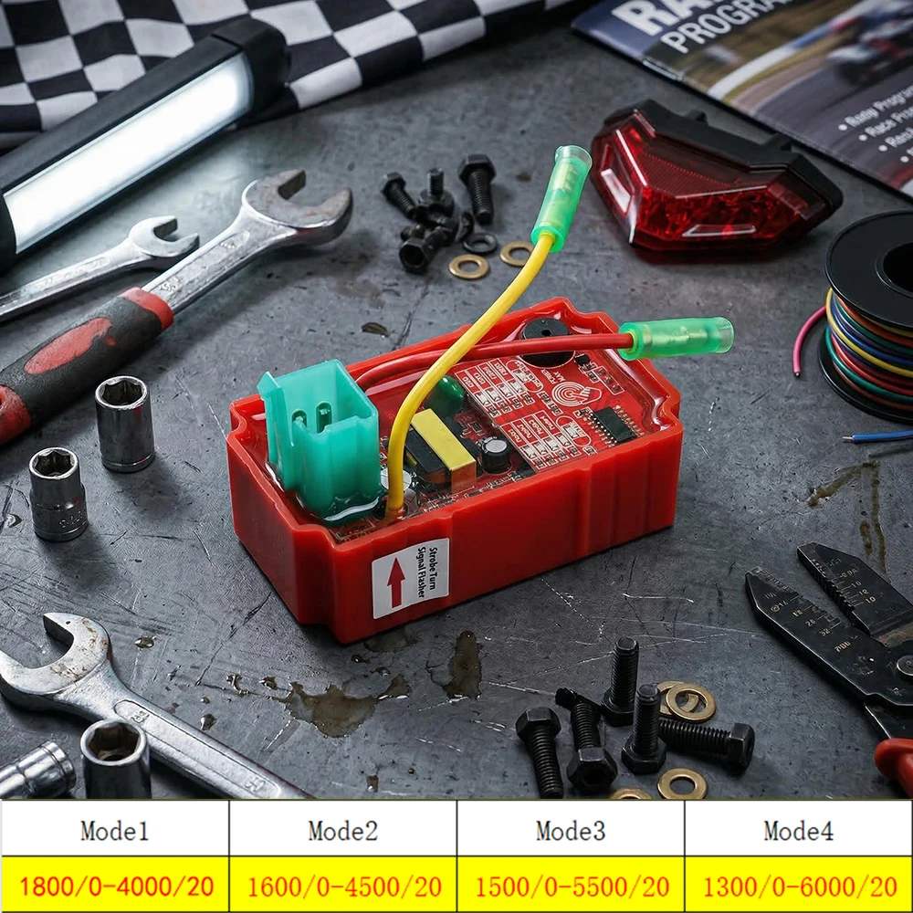 CDI Racing AC DC 4 Pin CDI Smart Touch Adjustable Ignition With Turn Signal Flashing For Vento Rocketman Screamer Crossover 250