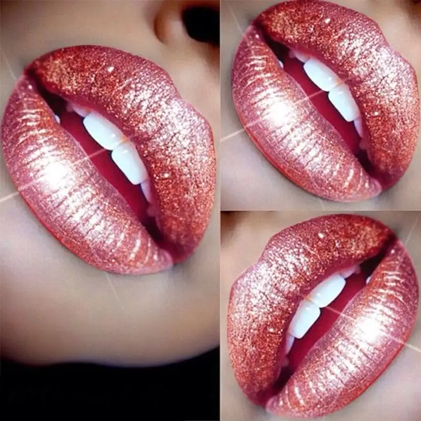 1 قطعة من أجهزة الكمبيوتر براقة السائل أحمر الشفاه المعدنية المتلمعة لامعة الصبغة مقاومة للماء لمعان الشفاه مستحضرات التجميل #5