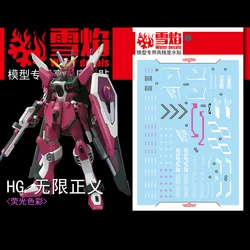 Model Decals Water Slide Decals Tool For 1/144 HG Infinite Justice Fluorescent Sticker Models Toys Accessories